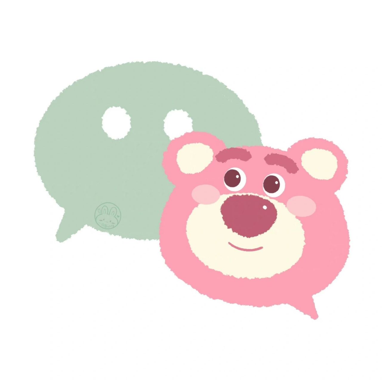 微信换图标,软萌萌的粉色小熊快来认领