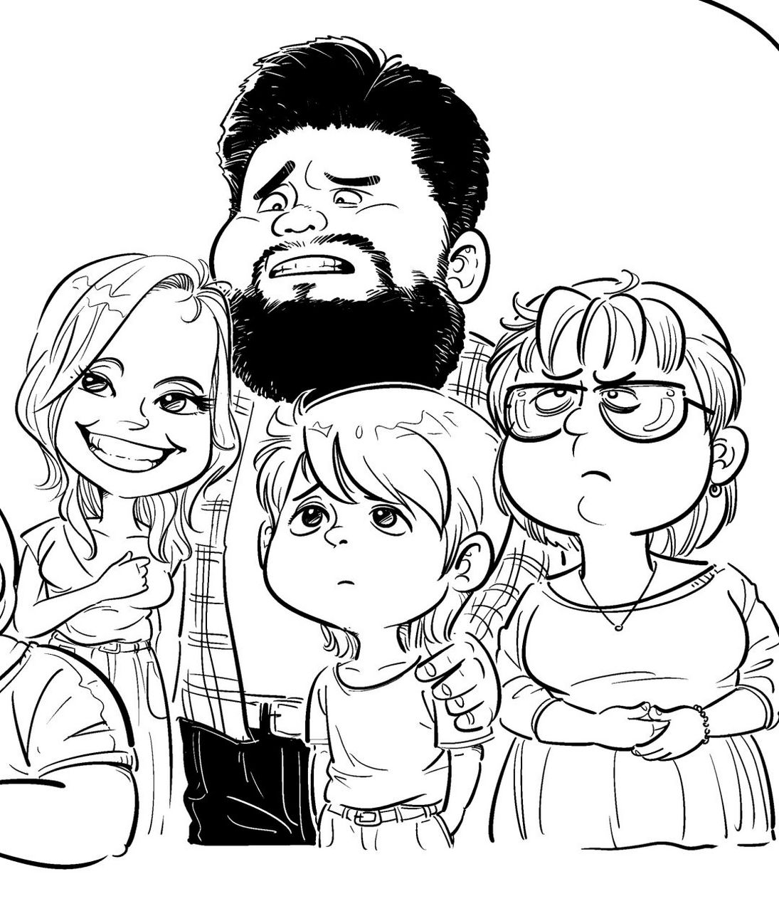 漫画人物群像一幅 #画画的日常# #小4漫画# #漫画##影视##插图