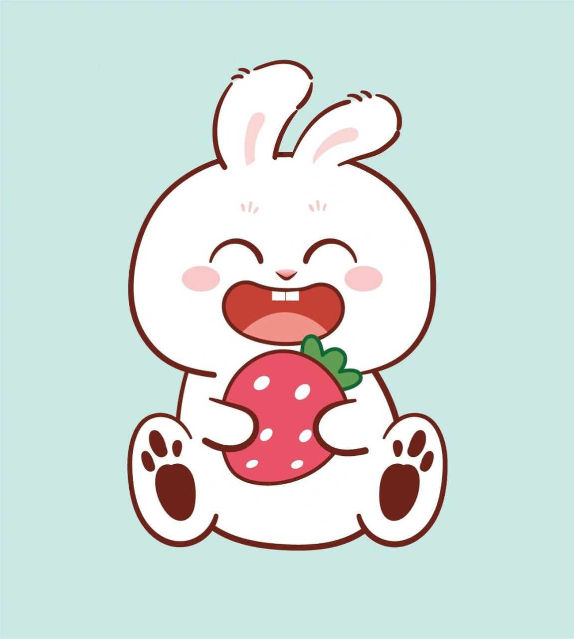 兔小萌ip 小兔子简笔画可爱卡通插画 可爱的小兔子 #兔子插画# #兔子