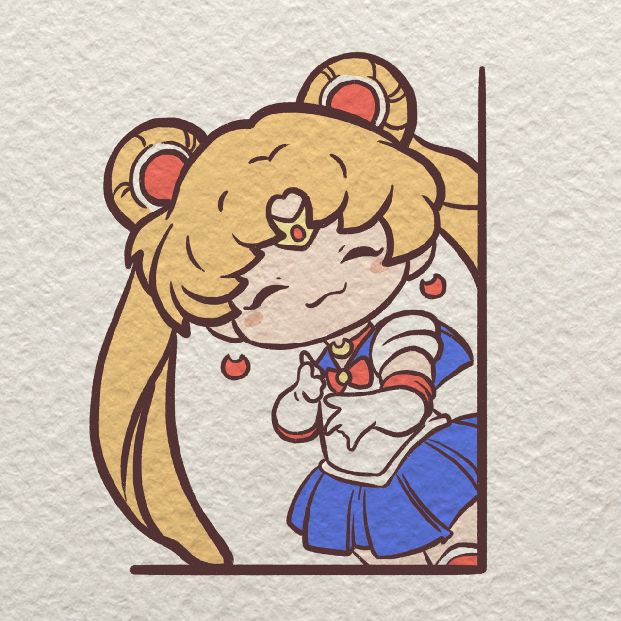 简笔画|美少女战士 大家最爱的美少女战士,现在是不是只能说出水冰月