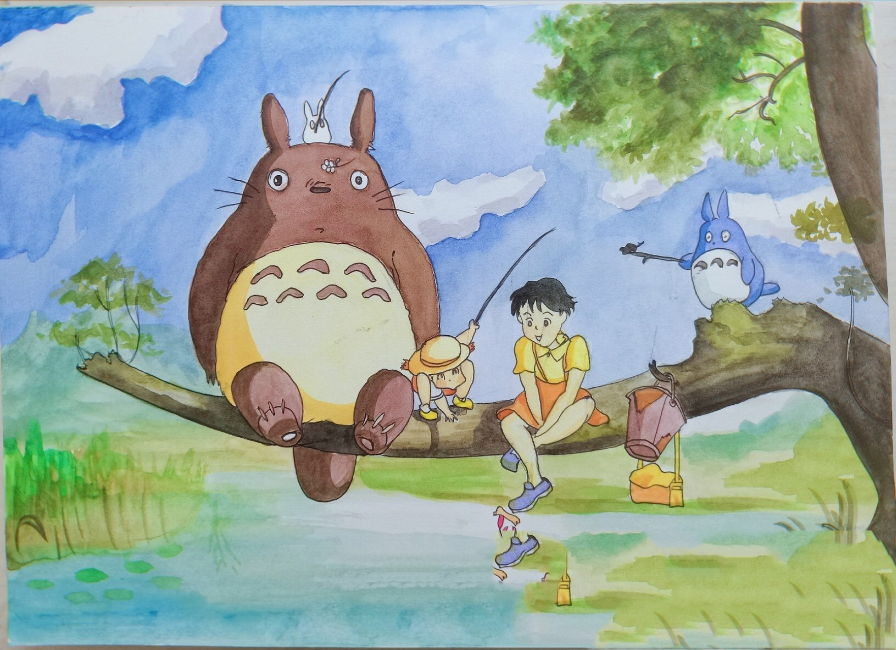 92宫崎骏龙猫手绘(附原图) 龙猫手绘
