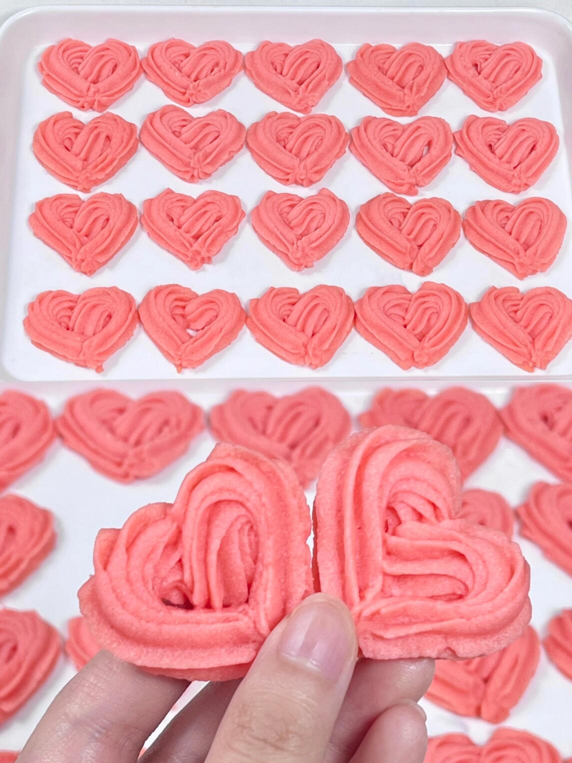 95爱心曲奇饼干|自制教程超简单