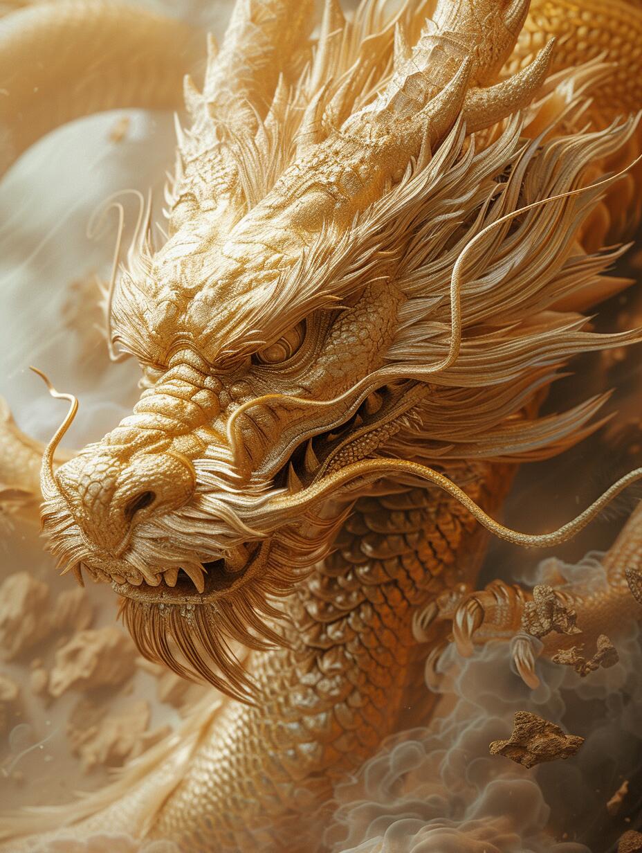 好运壁纸 1 |霸气金龙壁纸龙年财运滚滚来 在东方文化中,93龙一直是