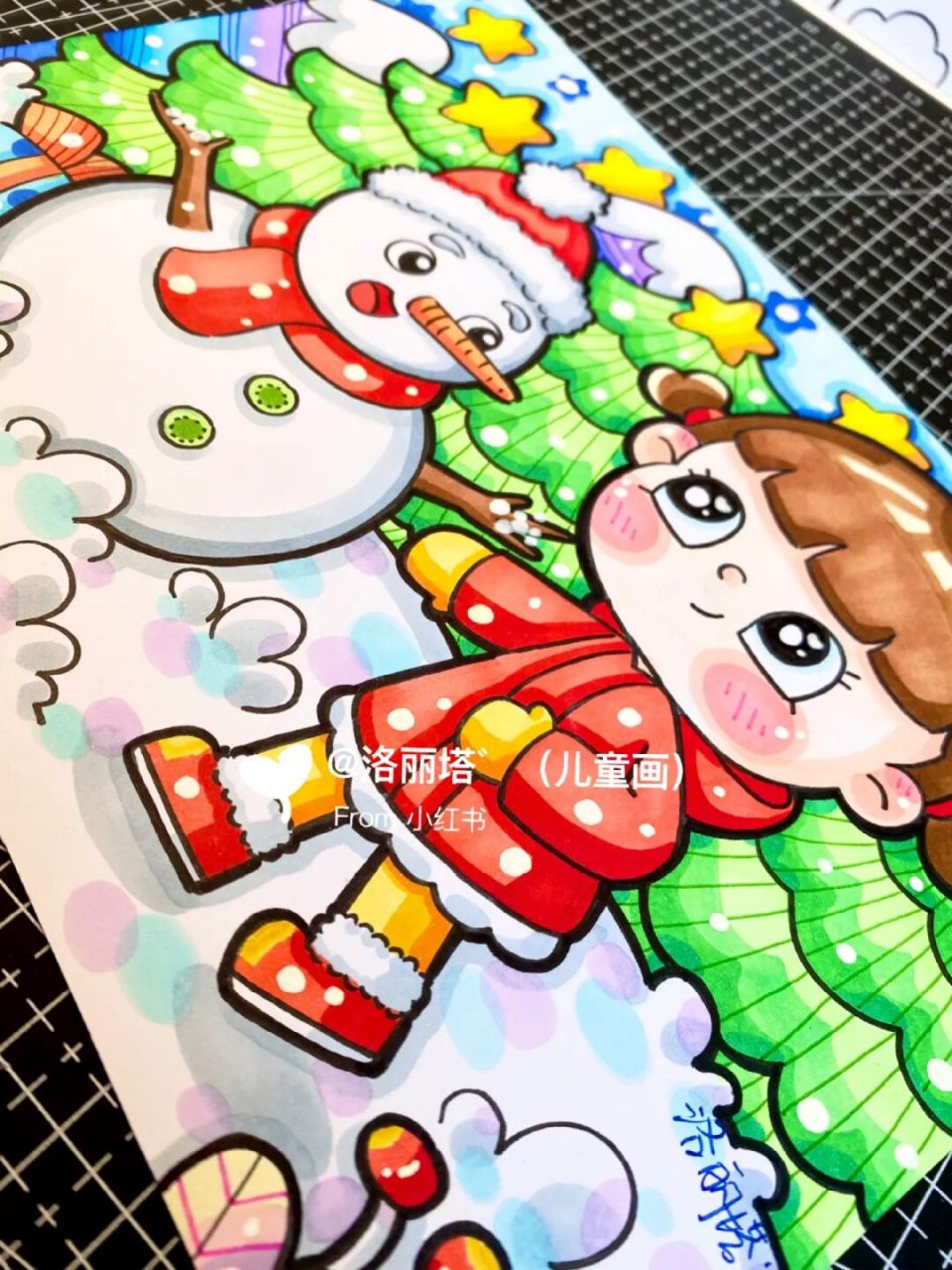 考编·系列主题画 冬天主题《下雪啦》 四季主题的最后一幅,下次更新