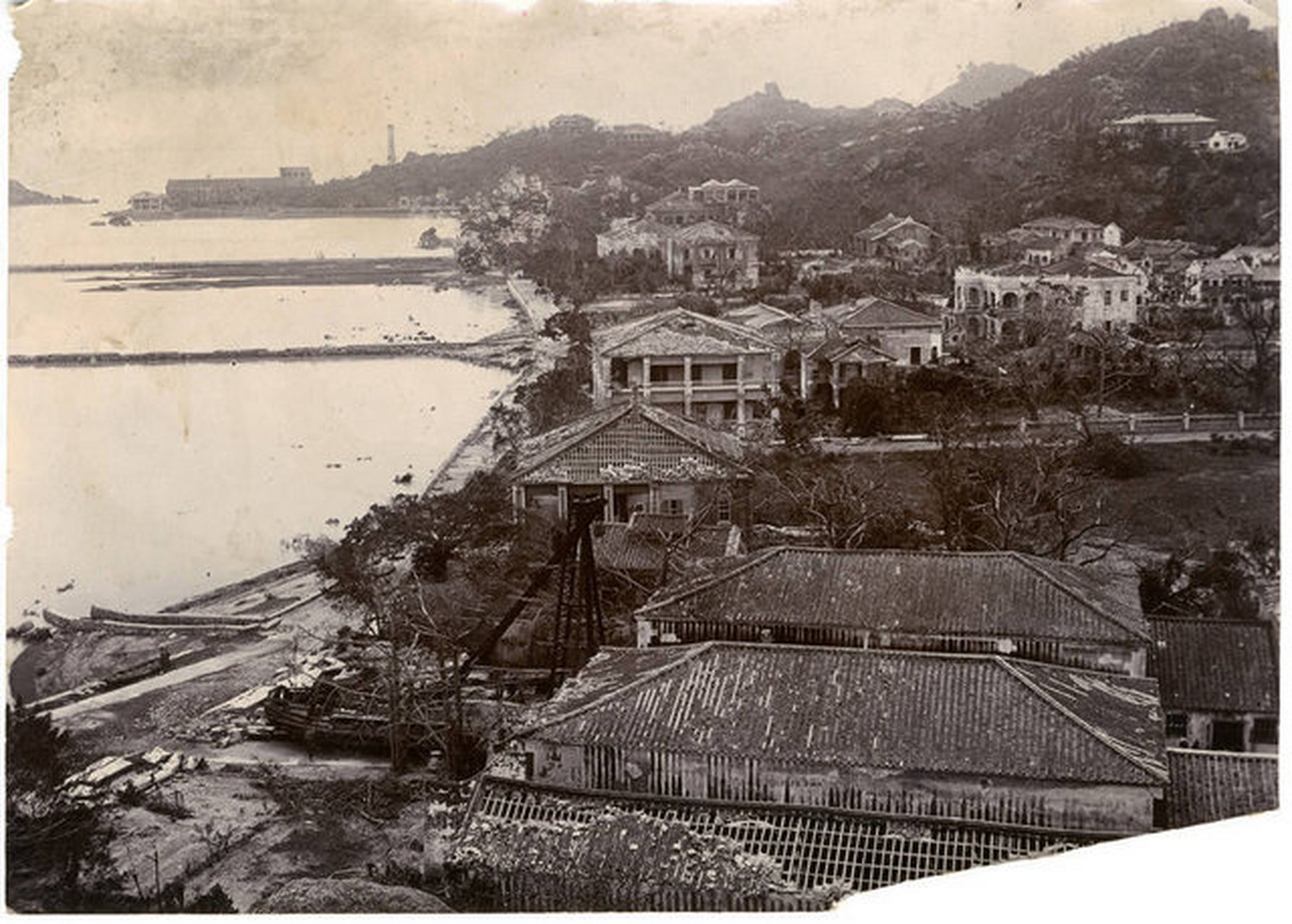 1922年汕头老照片 八二台风后遭重创的汕头街景