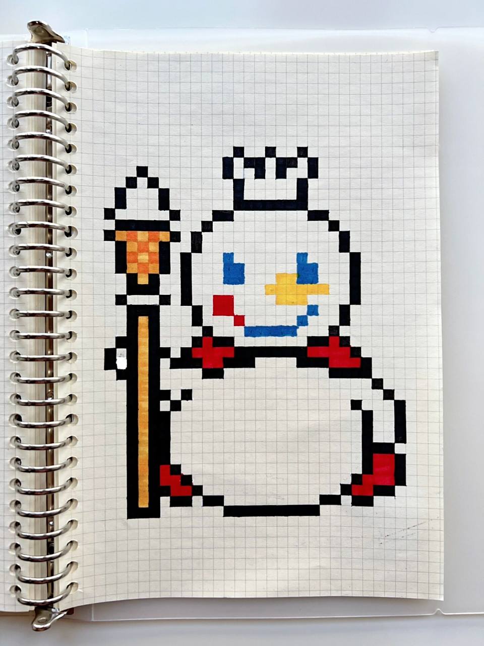 像素画-雪王「教程」 93附细节图纸 | 色号 | 规格 96网格本:b5