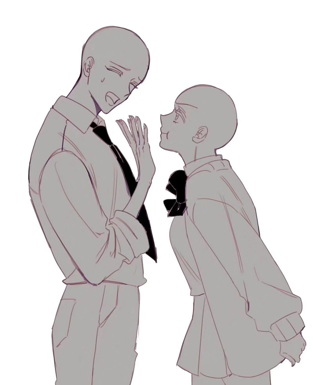 【必备素材】双人互动动作参考 小画家们是不是经常为动作发愁?