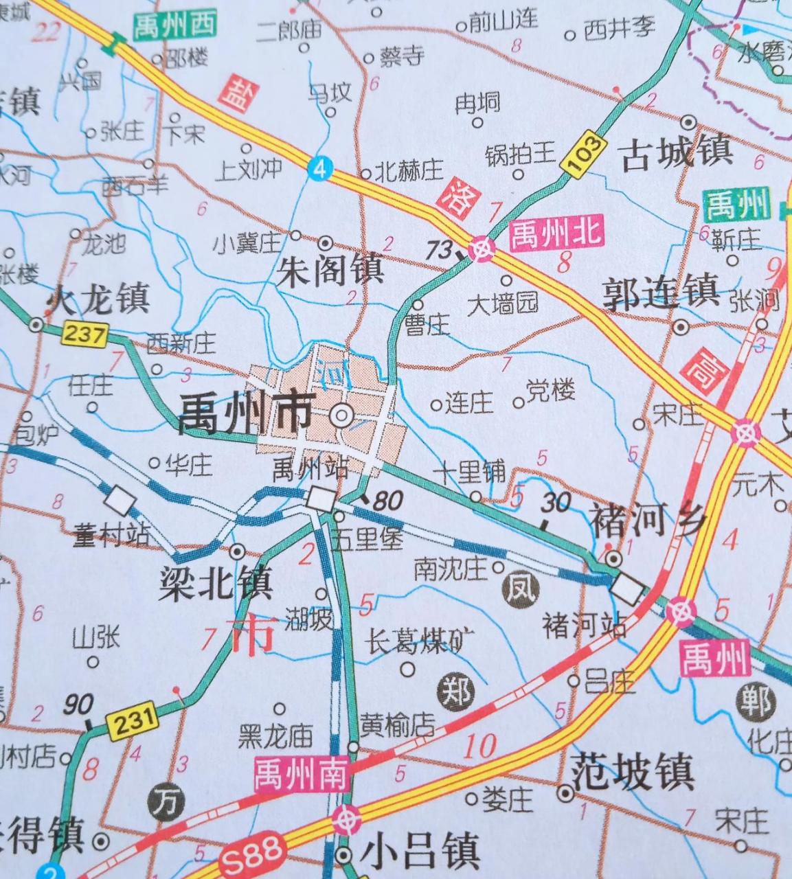 禹州市地图各乡镇图片