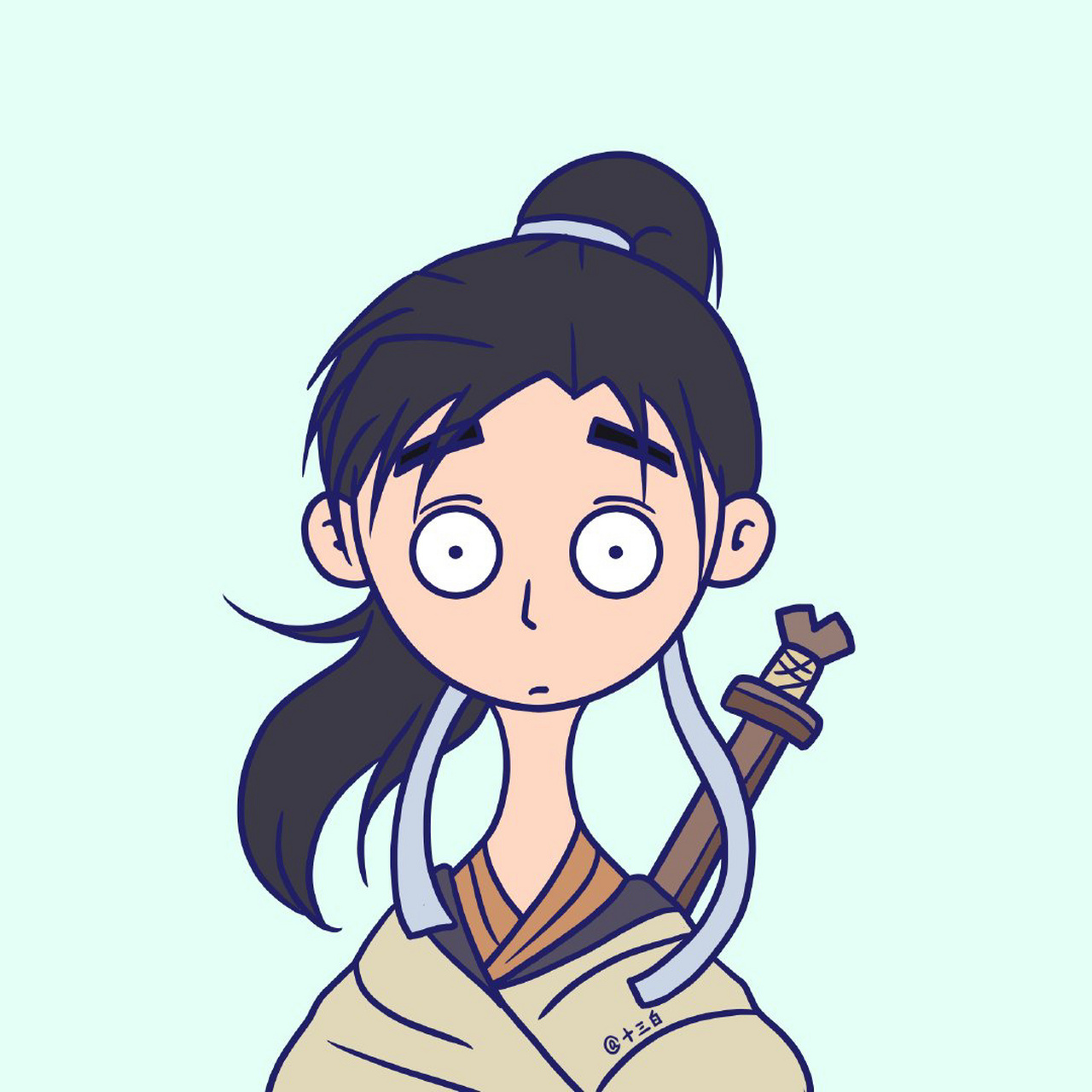 仙剑奇侠传98柔情版小头像#十三白插画