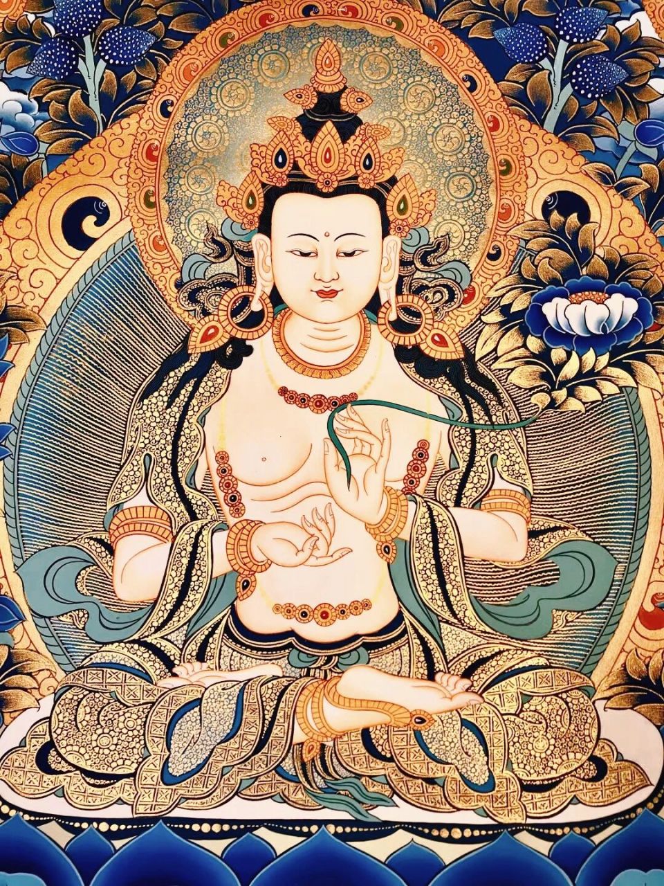 大势至菩萨 | 唐卡        .       .