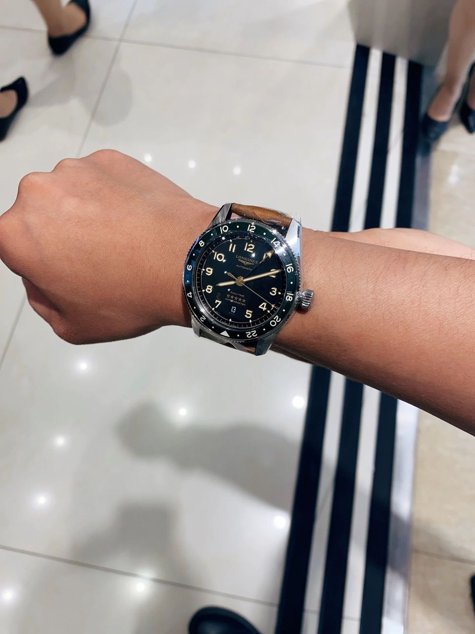 浪琴表先行者系列祖鲁时间腕表 浪琴先行者祖鲁时间腕表,手表直径42