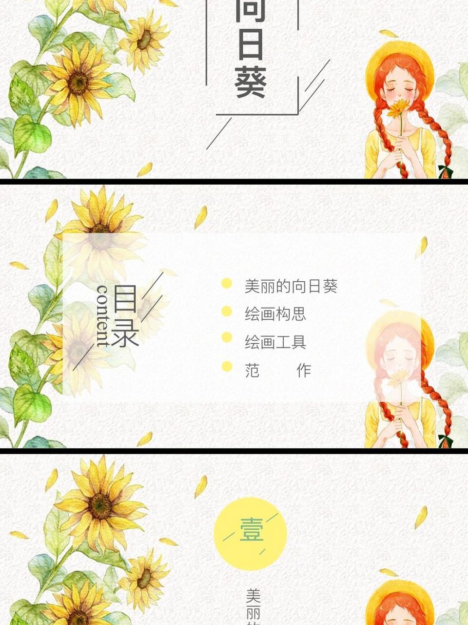 《向日葵97》ppt课件 向日葵又名朝阳花,因其花常朝着太阳而得名