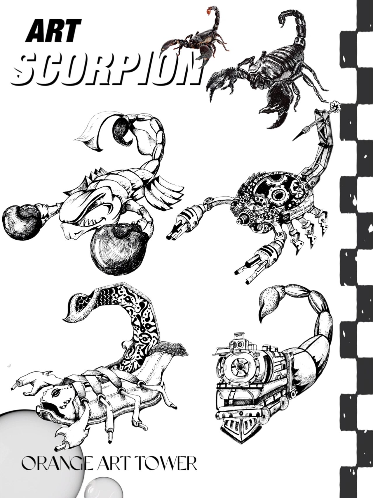 炫酷线描——蝎子0415