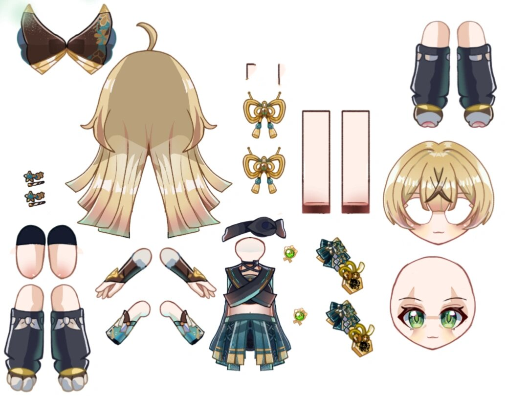 绮良良可动纸片人图纸