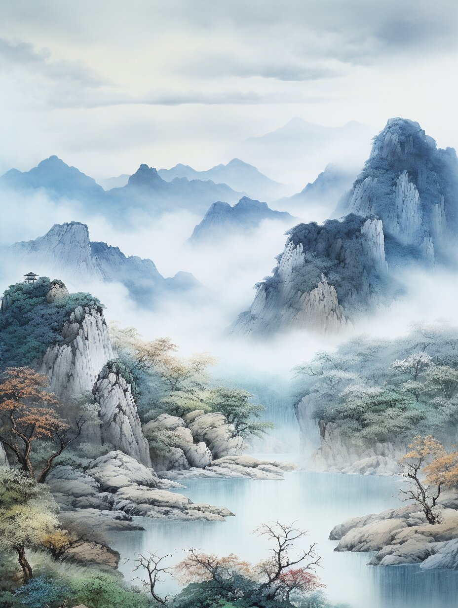 明清山水画,高清精美壁纸