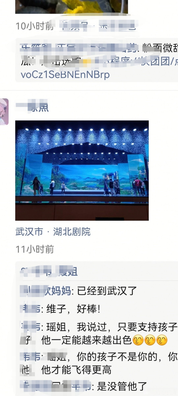 今天看朋友圈,发现我堂姐的儿子,五一要参加武汉歌剧院的节目了,没