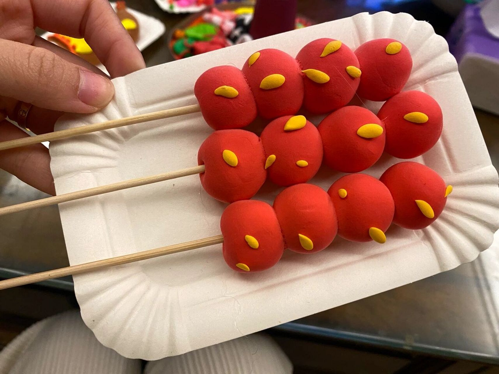 新年手工作品——火锅食物轻泥土橡皮泥 老师天天出难题 这次是新年