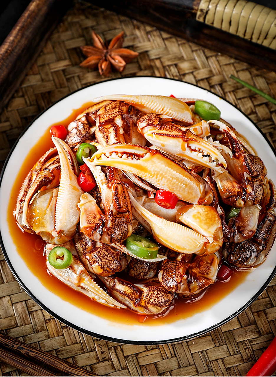 寻美宁波#【#宁波下酒菜醉蟹钳#[色]】醉蟹钳,用阿拉宁波的老酒胫制
