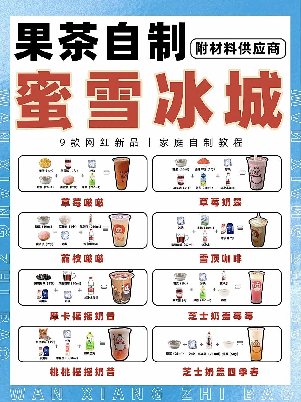 97 今天教大家复刻9款蜜雪冰城的网红饮品!