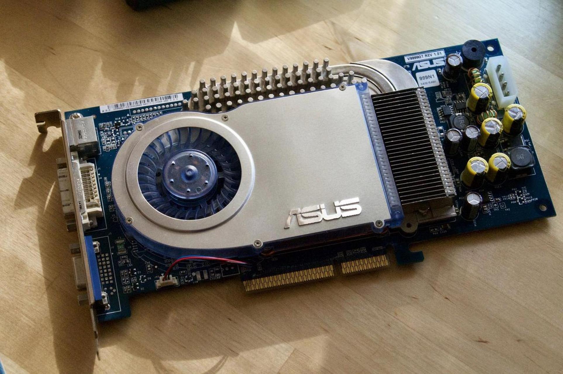 来自04年的nvidia 次旗舰华硕 v9999gt,最具性价比的6800gt显卡