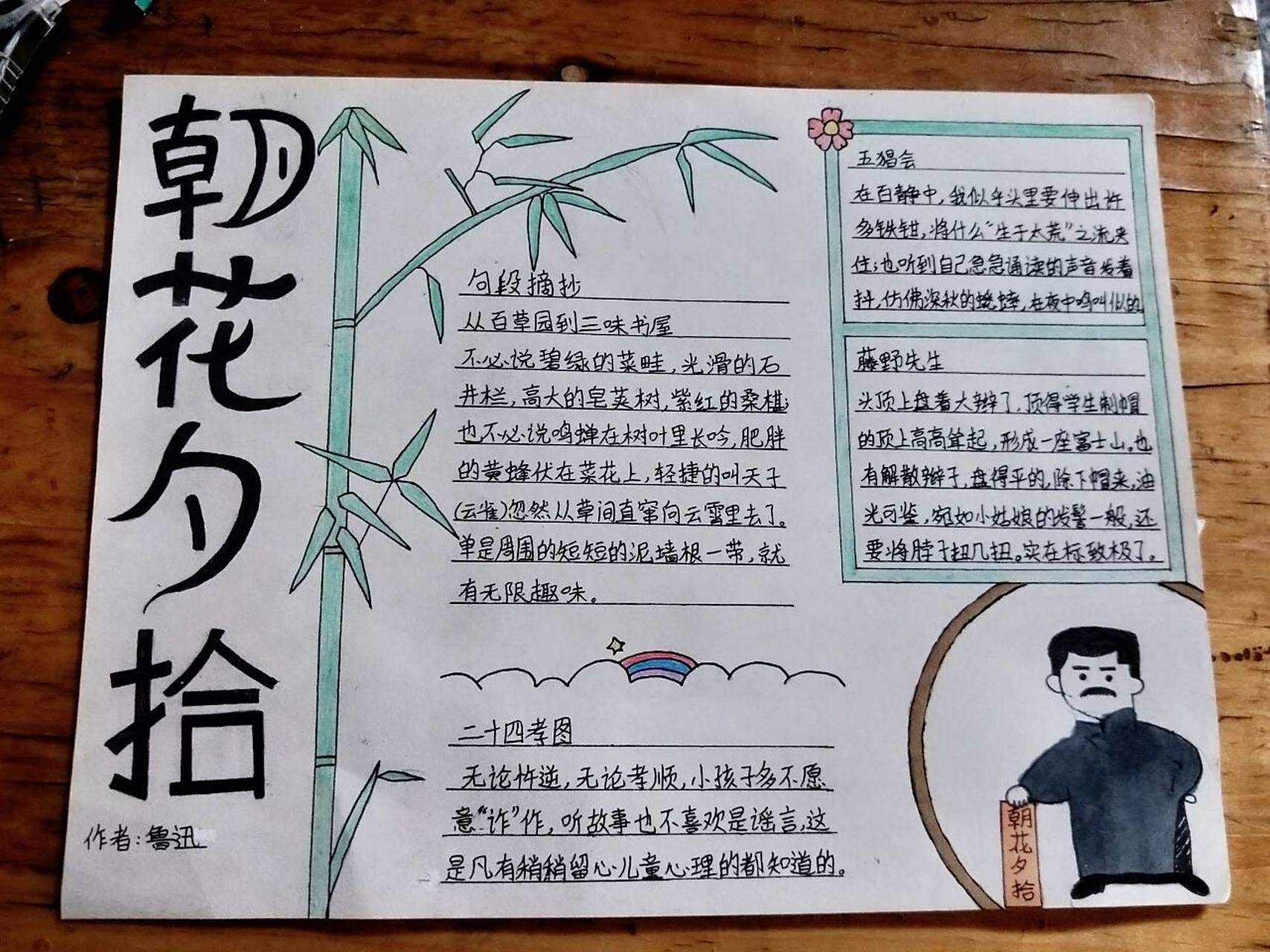 朝花夕拾手抄报