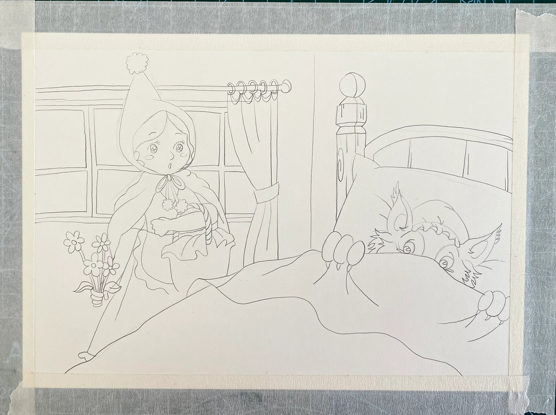 安徒生童话插画《小红帽的故事》 最近在搜集临摹安徒生童话插画 浅浅