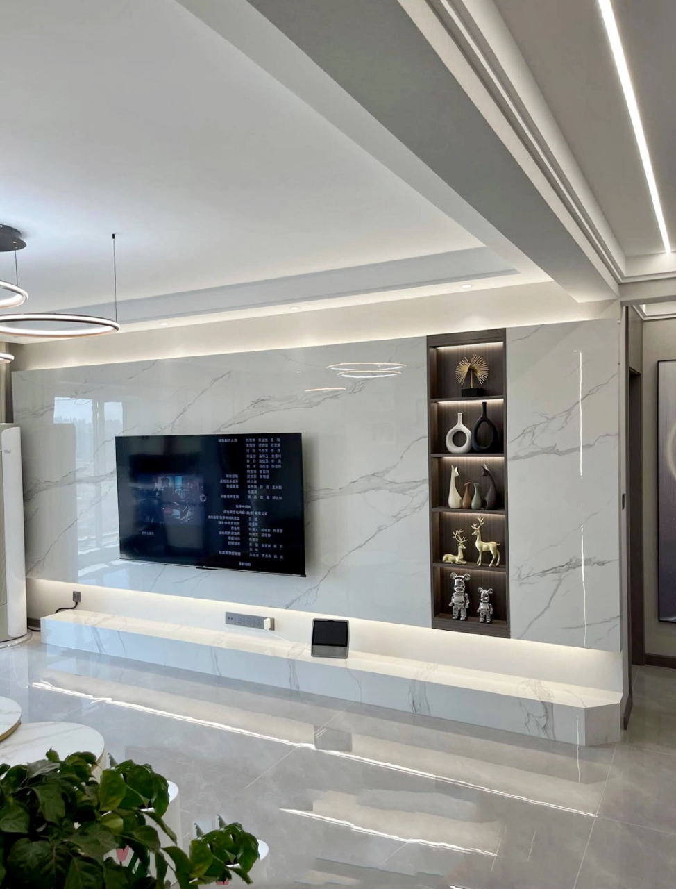 现代最流行的九款电视背景墙97 极简 轻奢  优雅为主 现代轻奢,设计