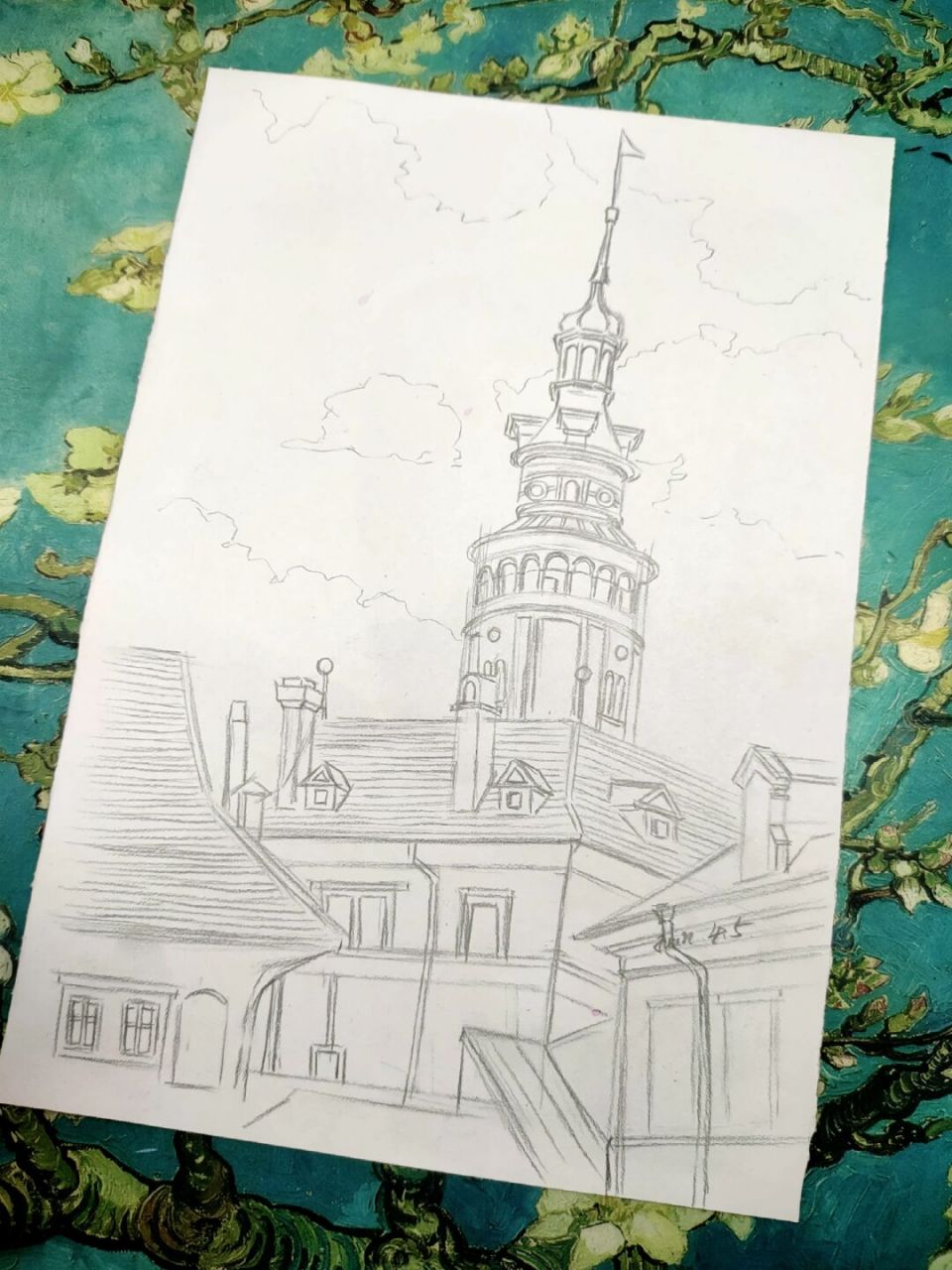 马克笔风景画《古堡》 马克笔风景画《古堡》#马克笔手绘# #风景画