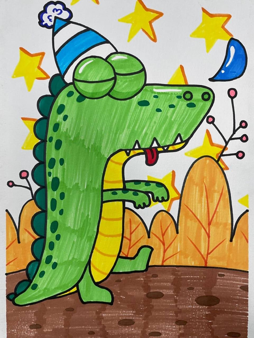 少儿美术恐龙绘画 适用于5-7岁儿童 #绘画##恐龙# #儿童画# #少儿美术