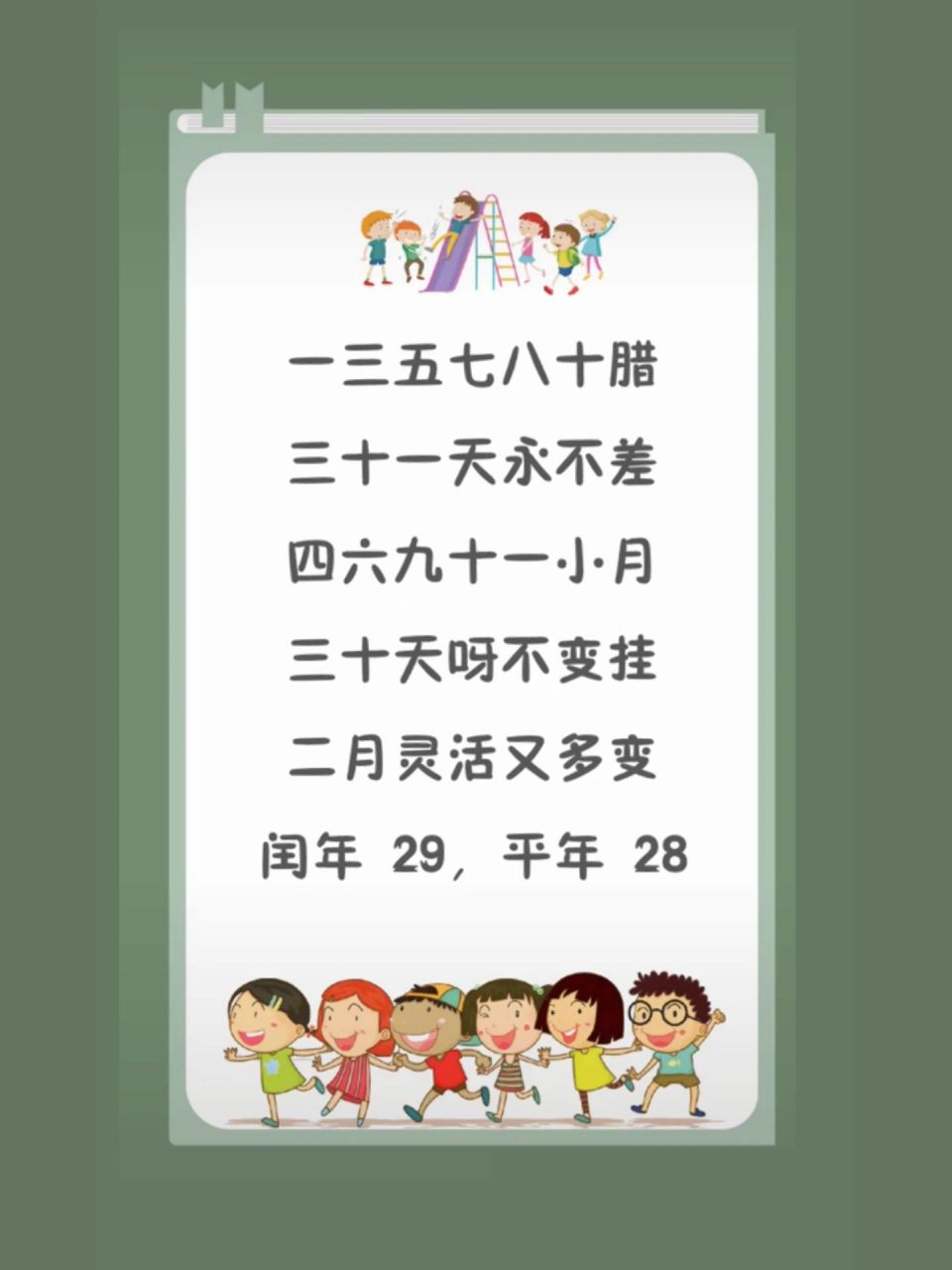 寒假学习打卡day10 # 大小月份顺口溜 三年级平年闰年的有点绕了,在某