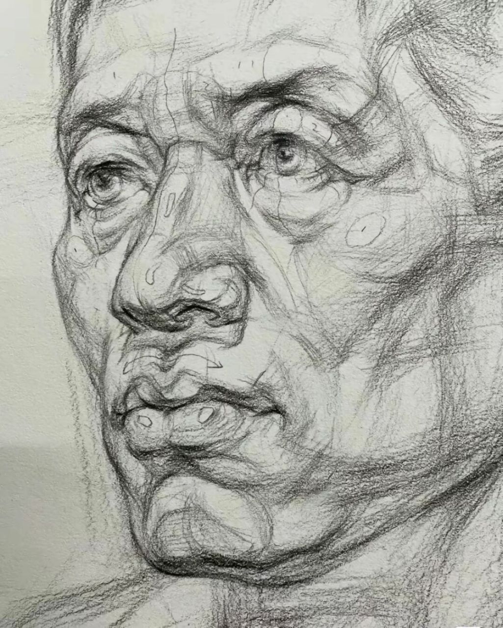 眉弓眼眶比眼睛重要 #素描# #素描头像# #素描头像步骤# #素描结构