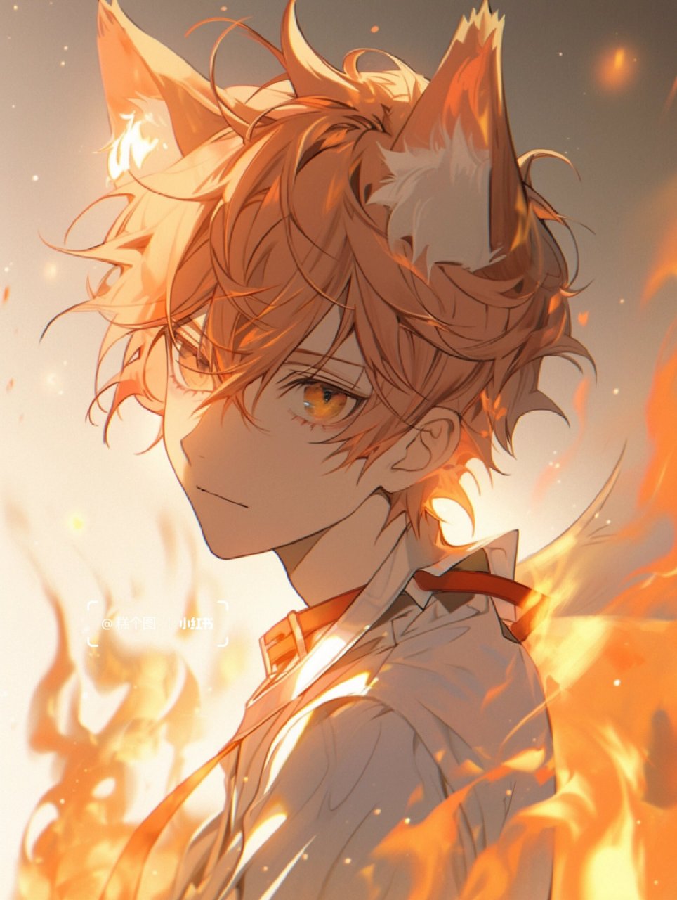 动漫男头# #异能者# #二次元# #优质头像# #动漫男生头像# #猫耳