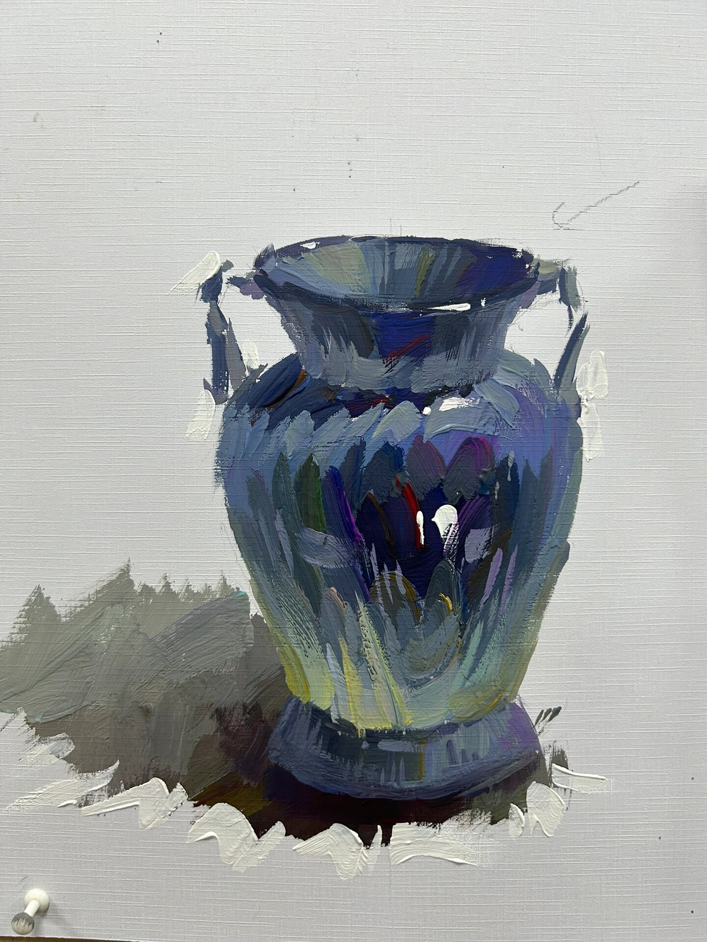 色彩透明花瓶怎么画?玻璃器皿怎么画?