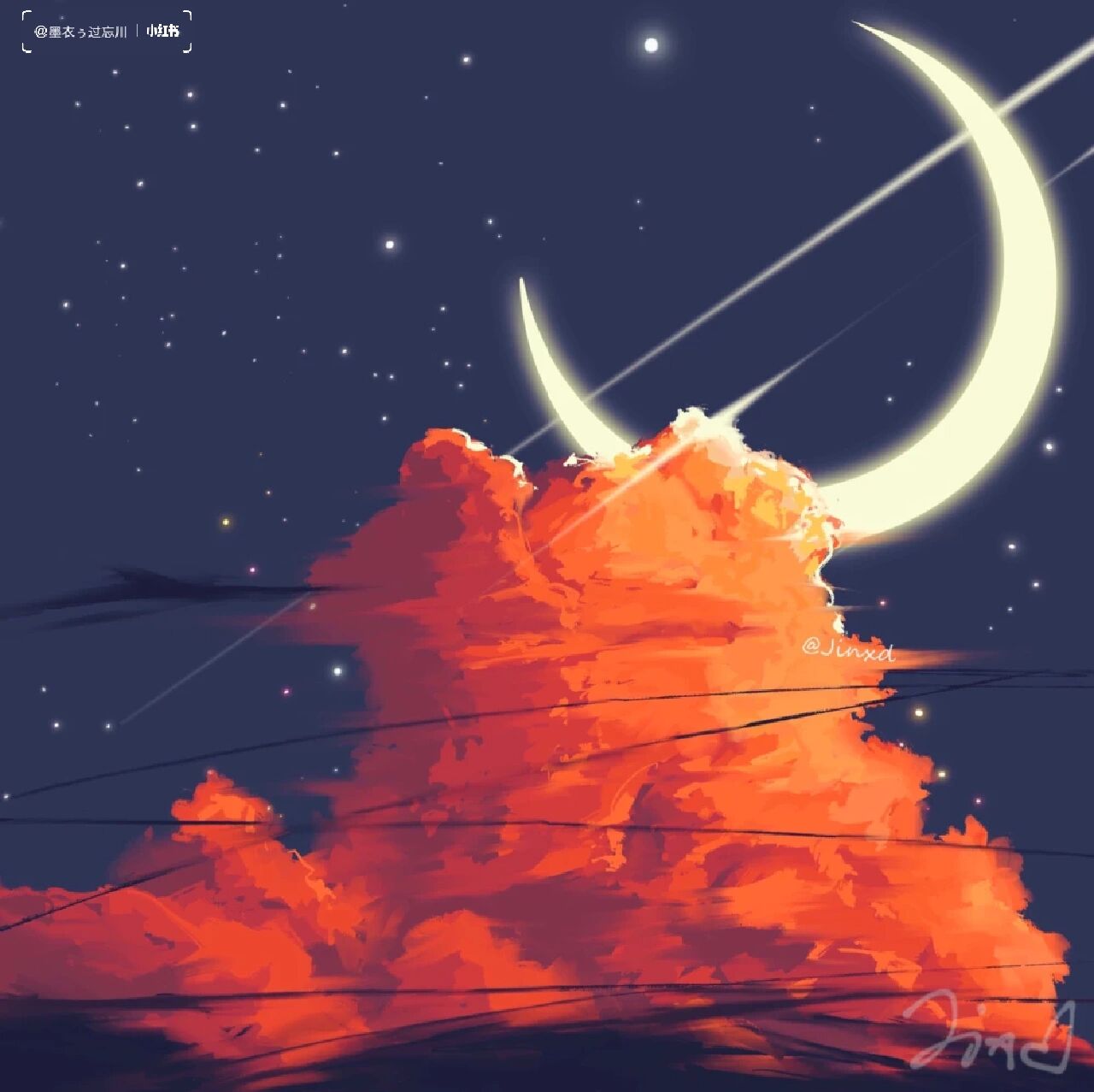 月亮背景图 "吹灭读书灯,一身都是月"