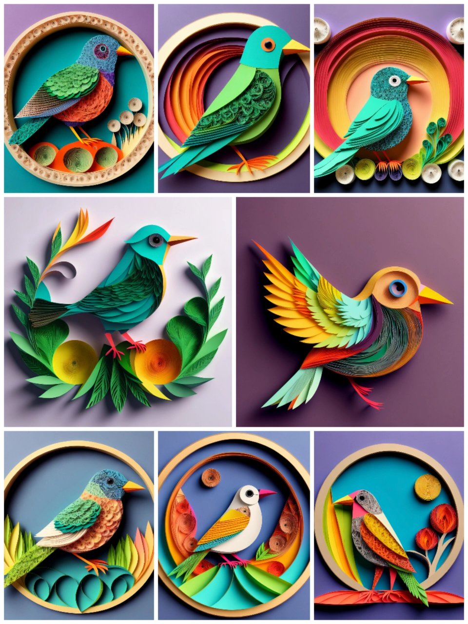 适合小学生的衍纸小鸟 #衍纸# #衍纸手工# #衍纸作品# #手工# #我的