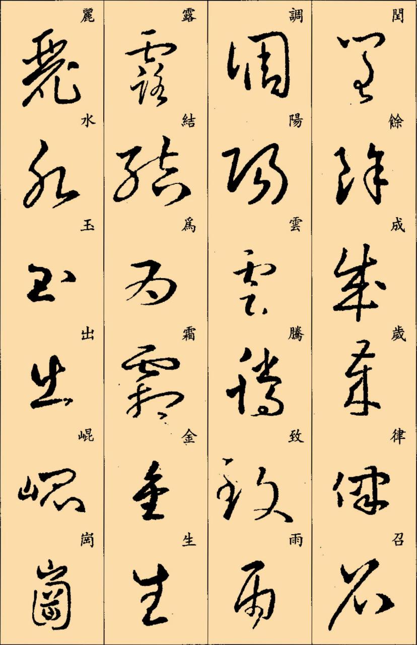 东晋王羲之草书集字千字文书法欣赏 王羲之草书集字千字文