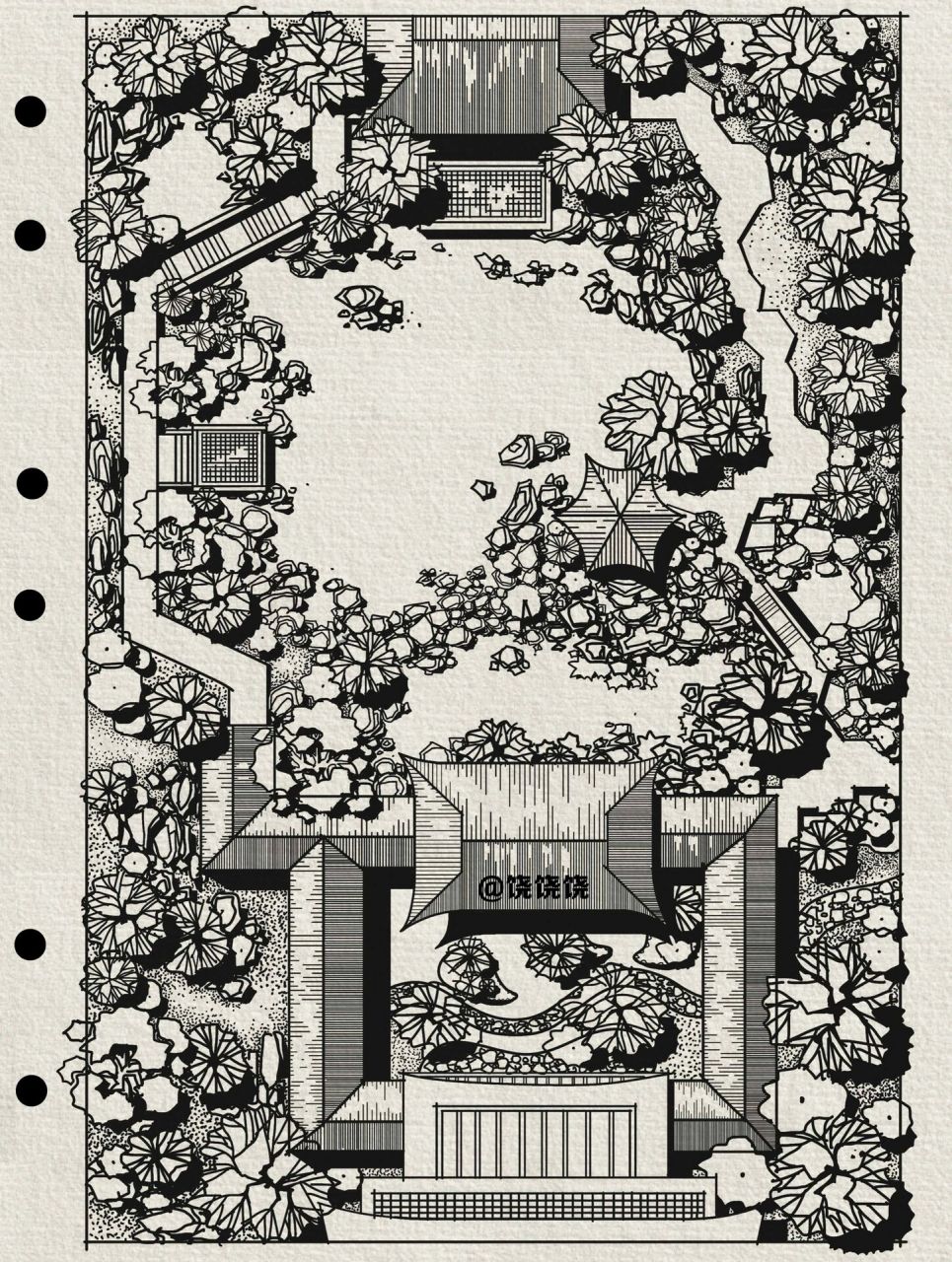古典园林平面图绘制 画的眼睛98都挣不开!