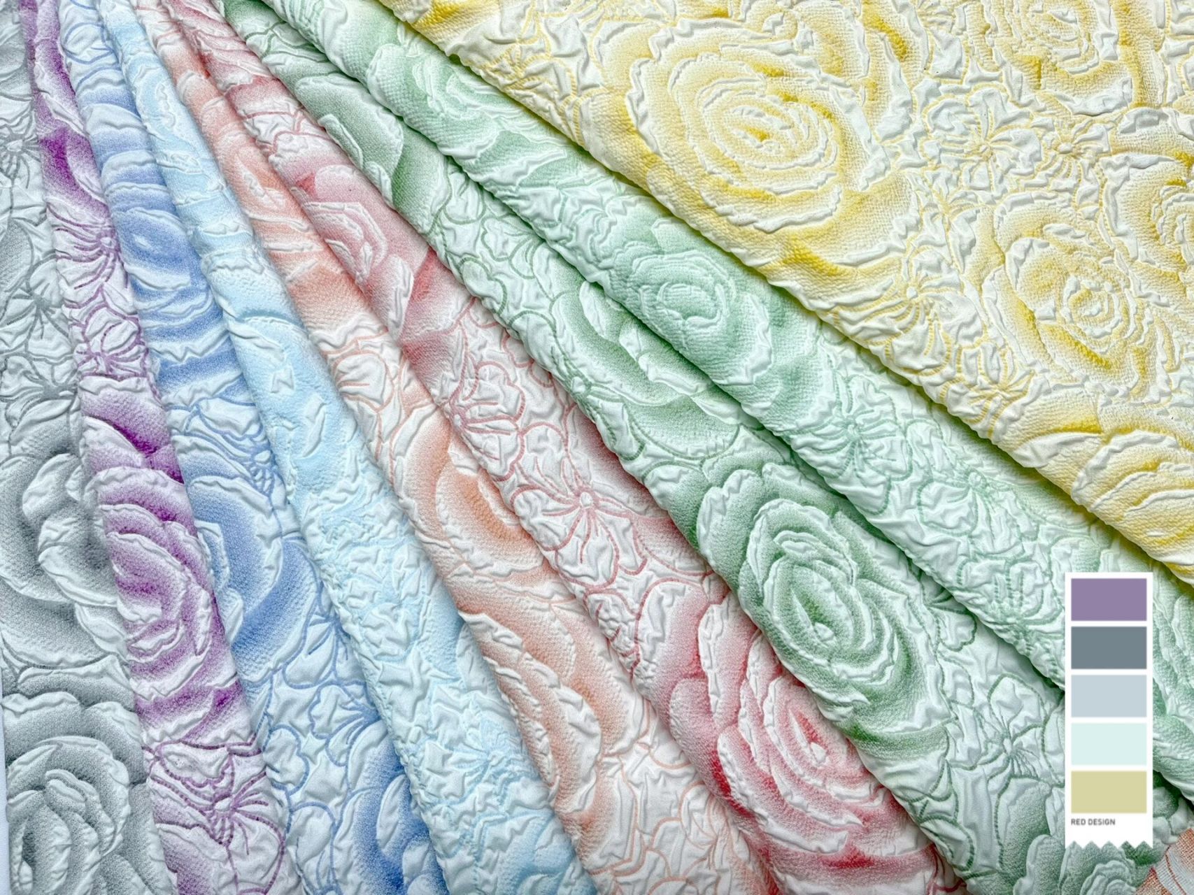 青杉 | 压花工艺面料 | 海量花型设计师首选 从去年火到现在的工艺