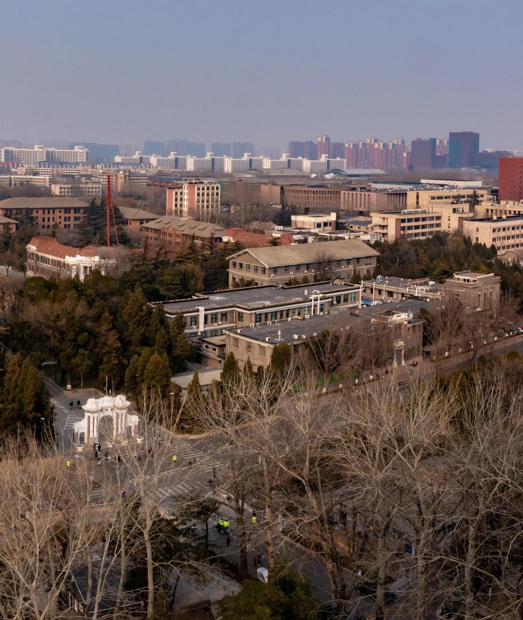 清华大学校园全景图片