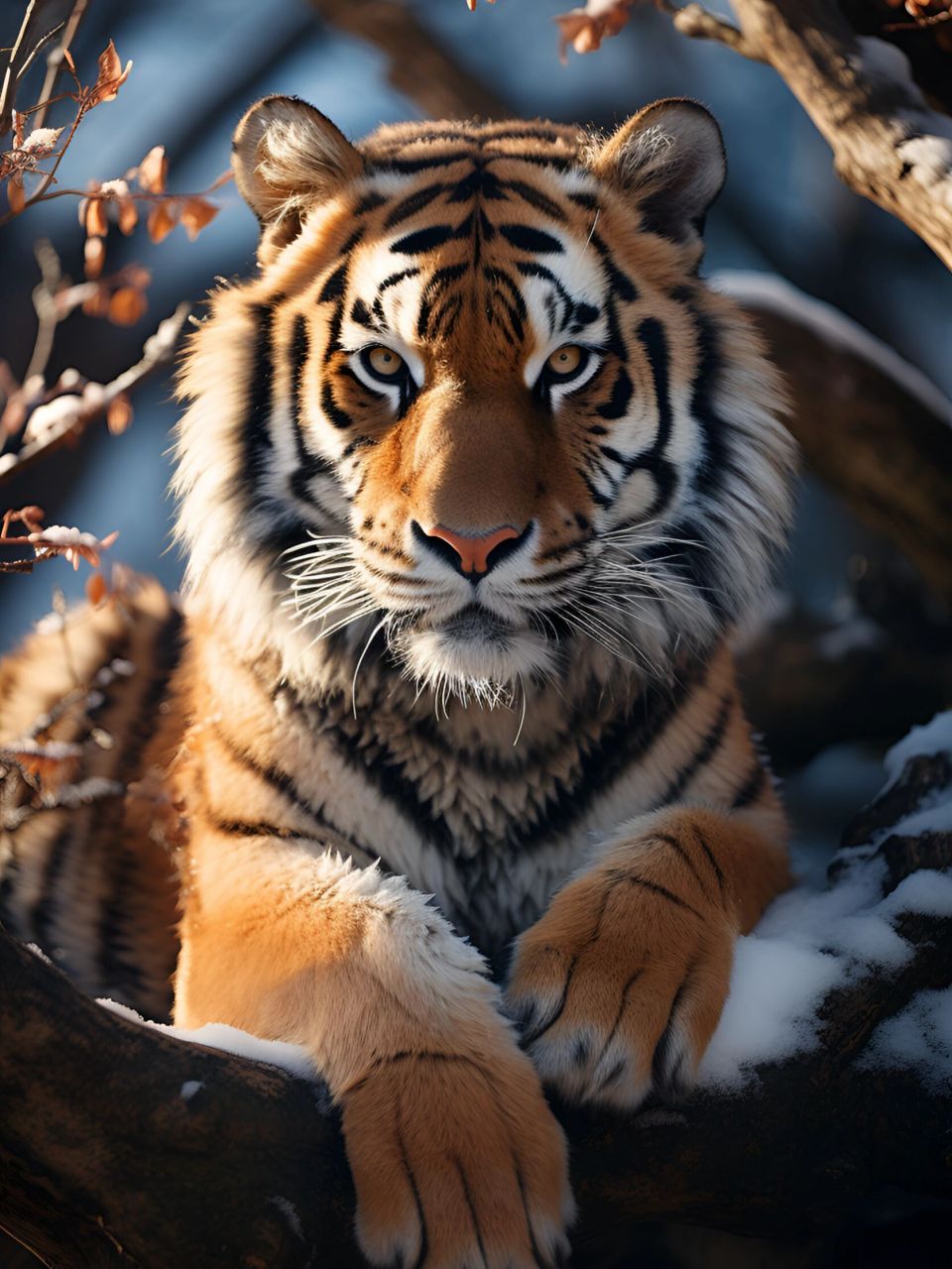 虎蹲是老虎的一种经典姿势之一,它们通常在这个姿势中休息或者观察