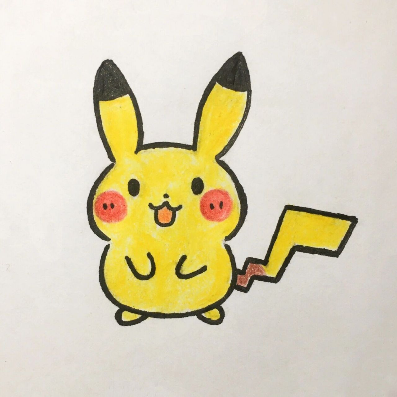 手残党学简笔画附教程99敲简单的皮卡丘 手残党每天学简笔画附教程