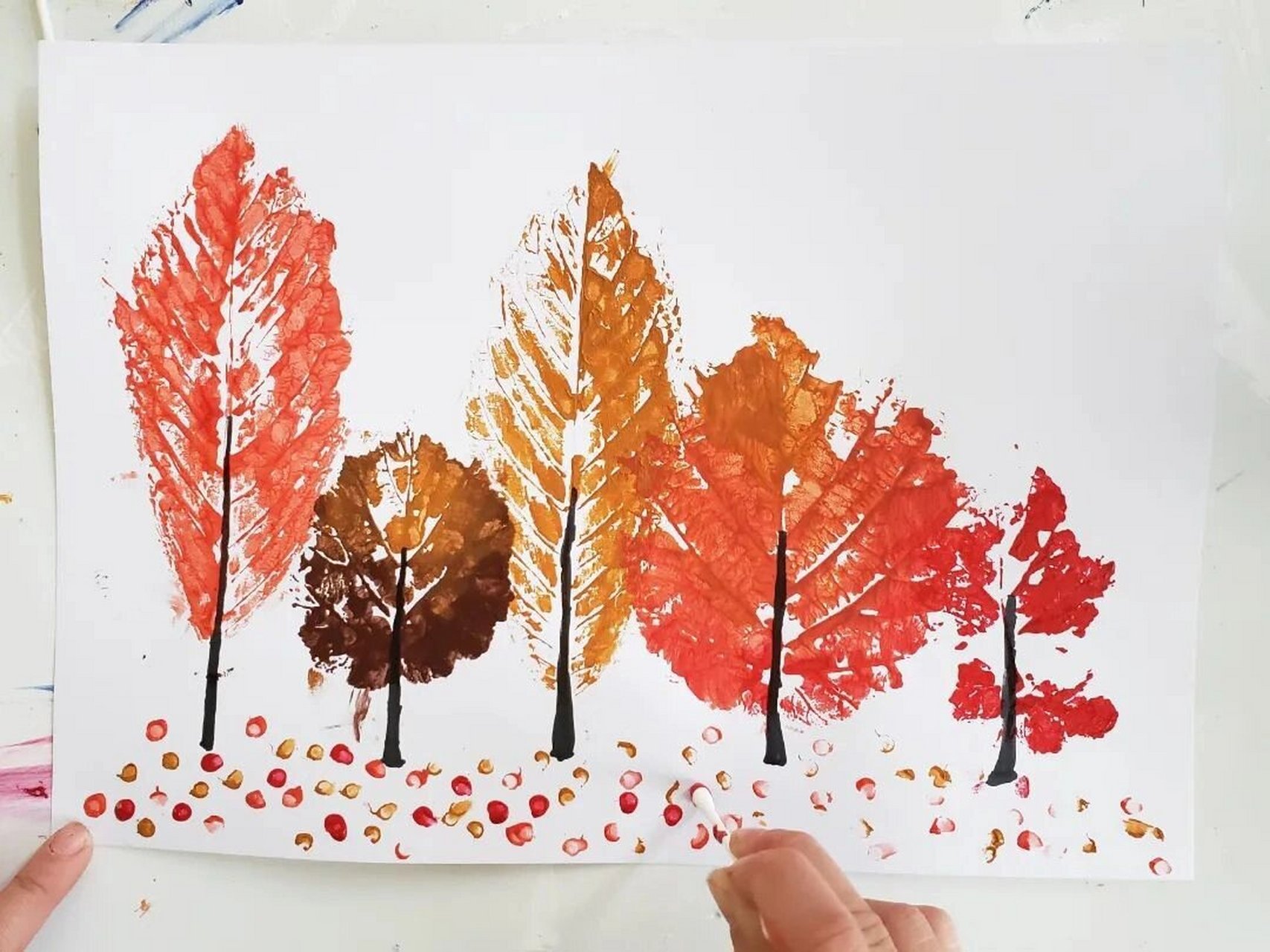 树林怎么画拓印图片
