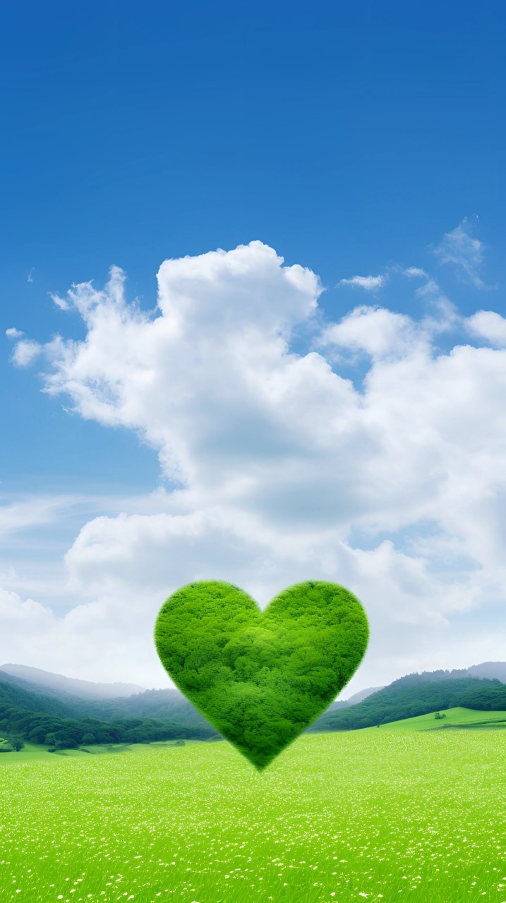 壁纸美图 蓝天白云和草地 宁静 清新 惬意的图片,适合做壁纸!