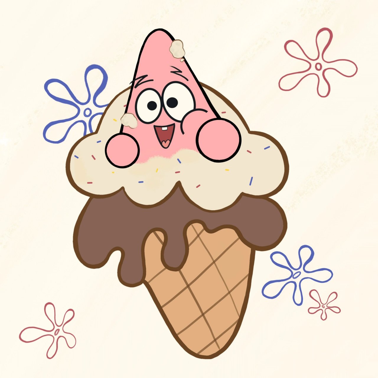 平板绘画教程|简单又可爱的派大星 91:华为matepad 11 96:画世界