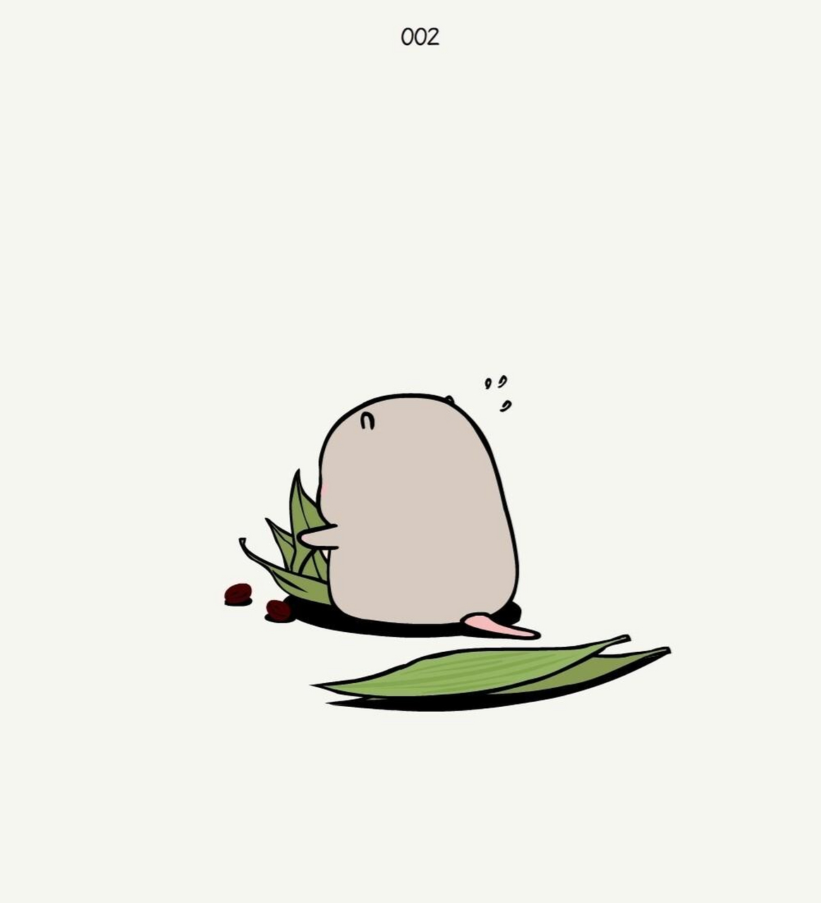 竹鼠和竹熊 ① 竹鼠和竹熊治愈漫画第1话箬竹99 端午节吃粽子,北方