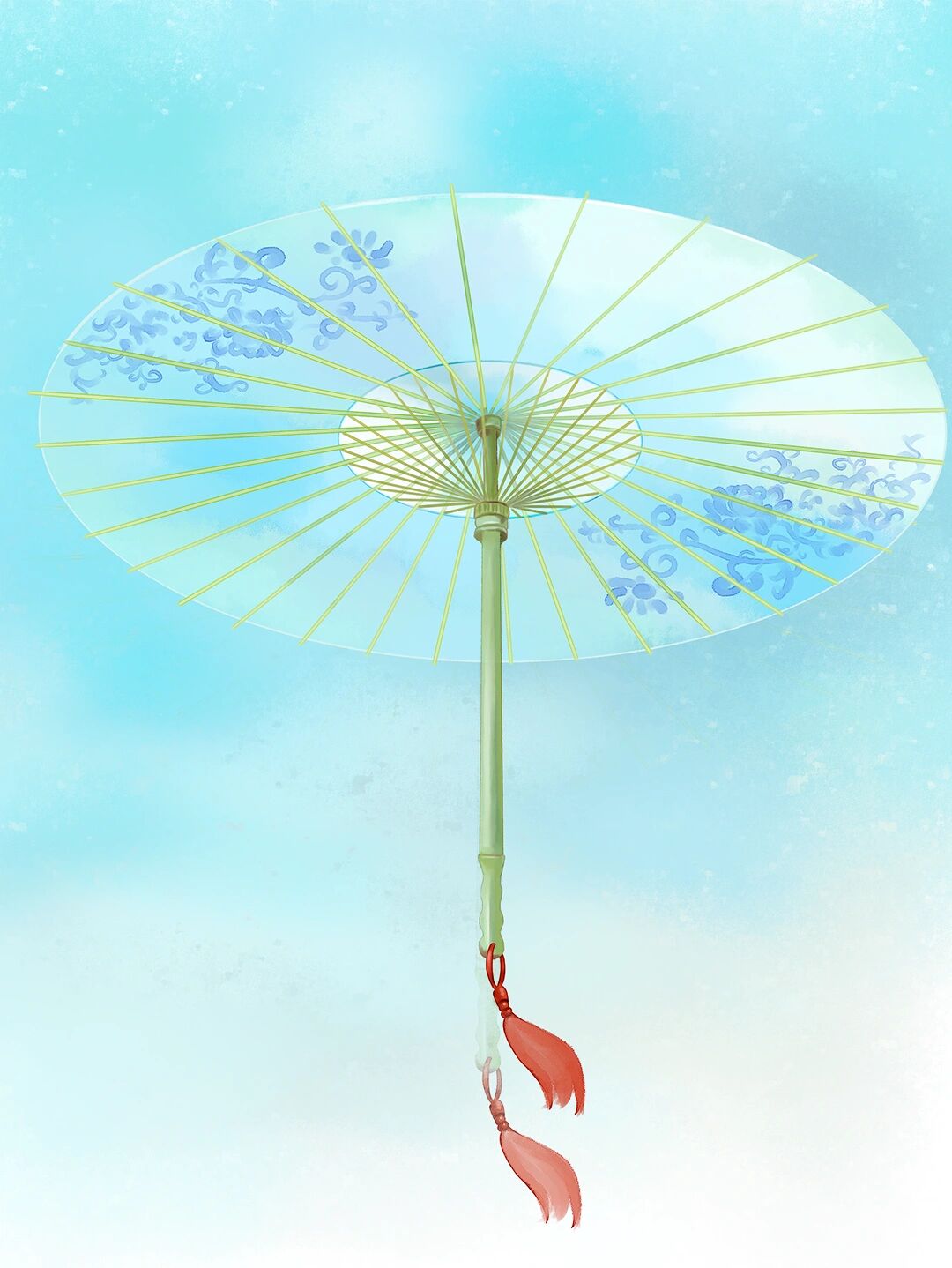 今天我为大家带了一些真的很棒的唯美古风谷雨油纸伞元素插画素材