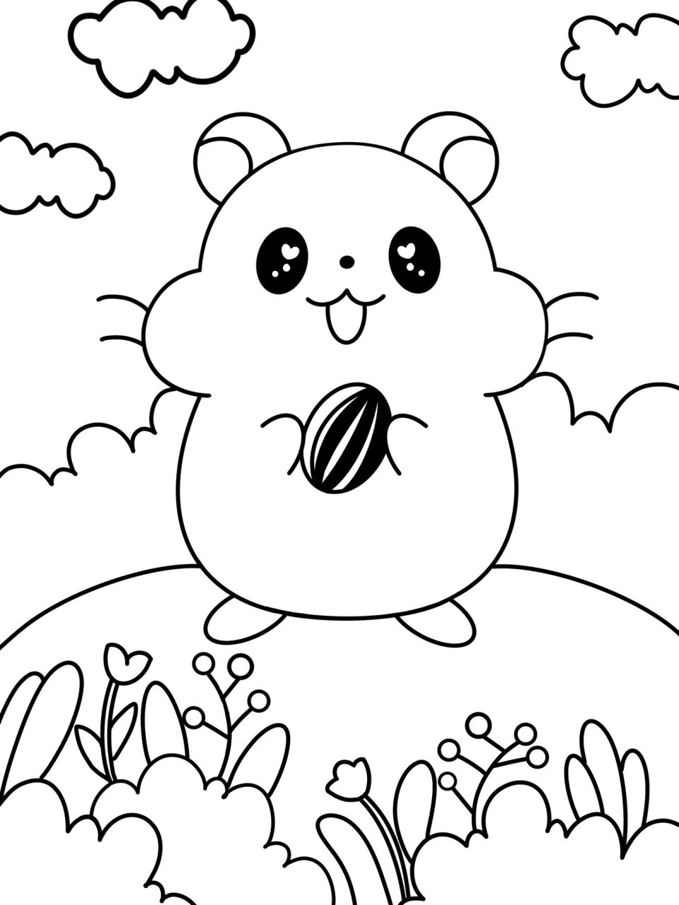 土拨鼠 儿童画 创意画 9615线稿 简笔画 #创意美术儿童画# #儿童