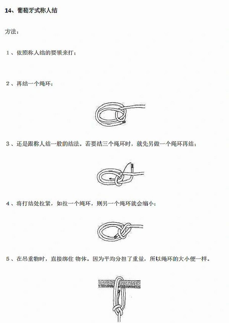 户外绳结打法及用途图片