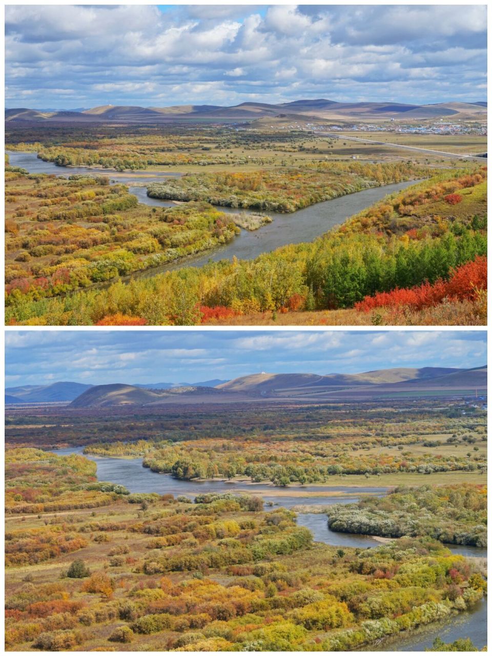 天堂一般的景象:额尔古纳湿地秋季美景 秋天是额尔古纳湿地最美的季节