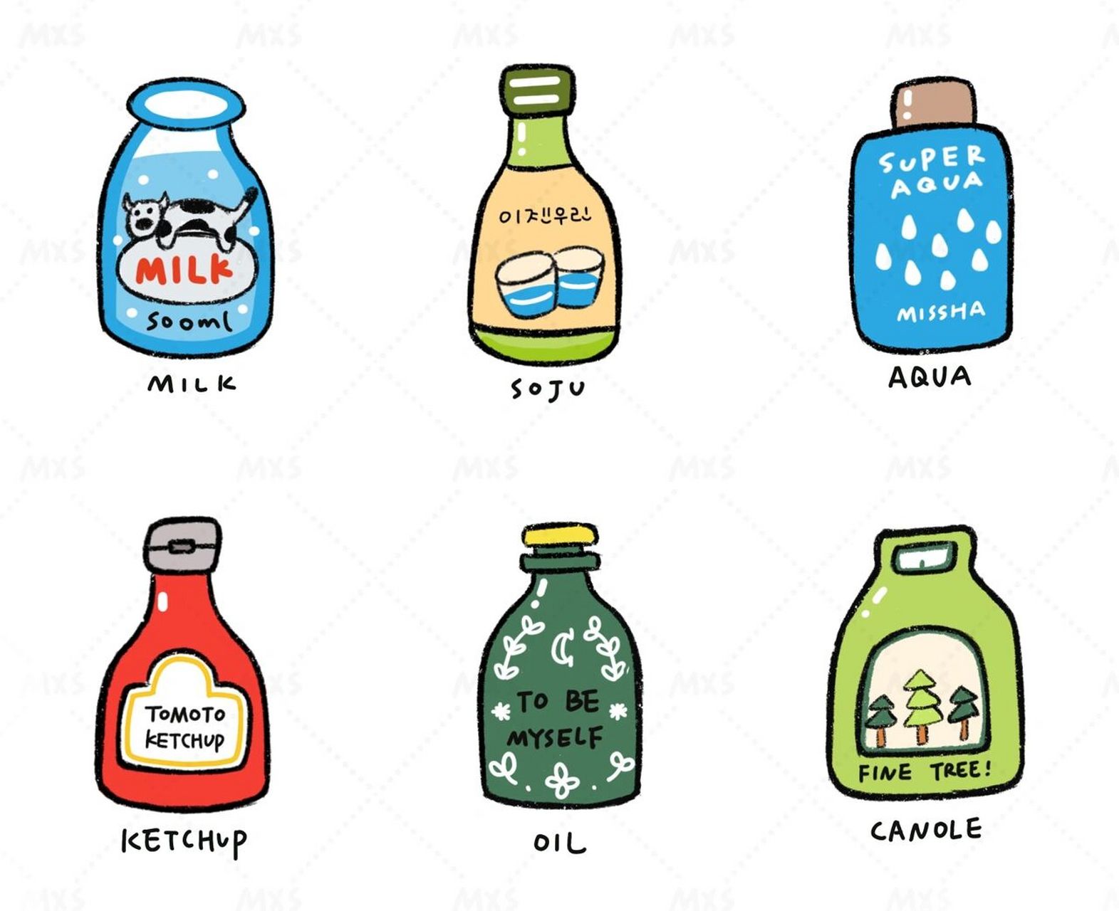 一起画简笔画|可爱的瓶瓶罐罐 临摹 看到好看的瓶瓶罐罐就会想收藏